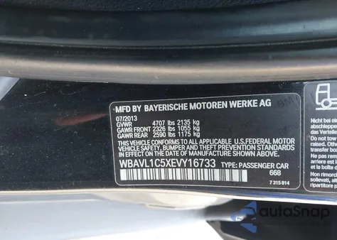 2014 BMW X1 xDrive28I from USA, damaged, VIN WBAVL1C5XEVY16733